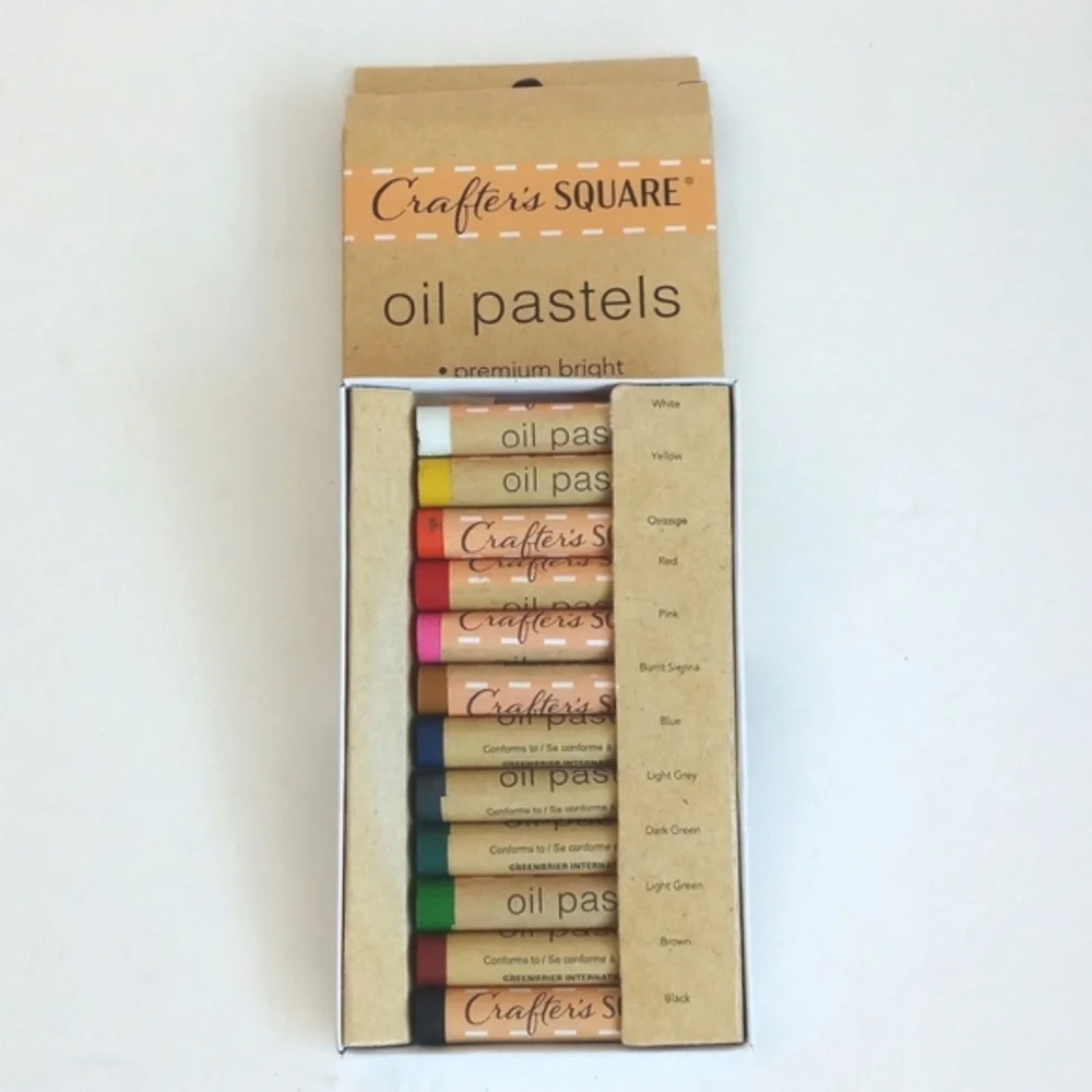 Crafter's Square Oil Pastels Set 12 Color Set (Pastel Crayon/ Sticks)